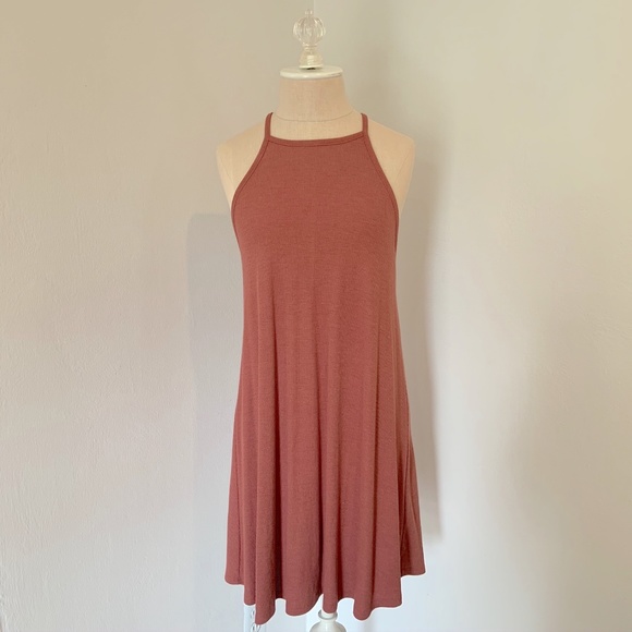 rust swing dress